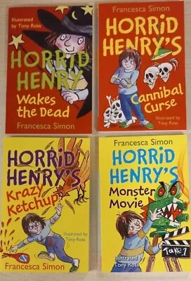 4 Horrid Henry Childrens Paperback Book Set • £9.99