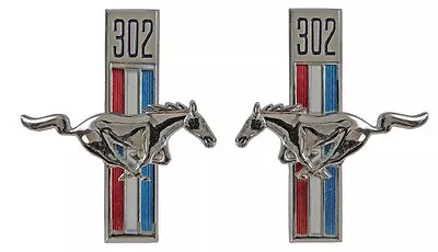 NEW! 1968 Ford Mustang  Running Horse Tri Bar Fender Emblems Right Left 302 • $30