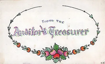 Home Made (Probably) Postcard. From The Auditor And Treasure • $4.25