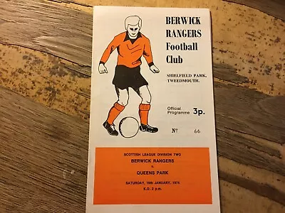 Berwick Rangers V Queens Park 1973/1974 • £1.99