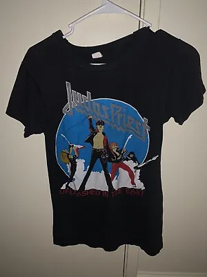 Vintage 1979 Judas Priest Japan Men T Shirt Unleashed In The East Heavy Metal • $88.14