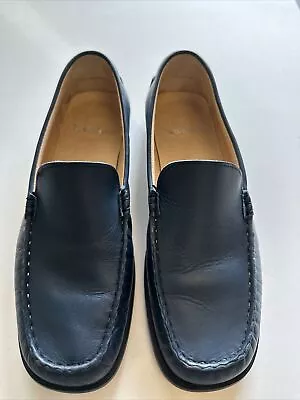 Bocco Bucci Wallace  Men Italian Loafers  Color Navy Blue Size 8 • $38