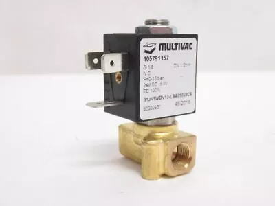 193882 New-No Box; Multivac 105791157 Brass Solenoid Valve; 0-15bar; 24VDC 1/8NP • $27.92