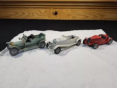 LOT OF 3 Matchbox Lesney Dugu Diecast Mercedes Rolls Fiat Balilla Parts Repair • $22.49