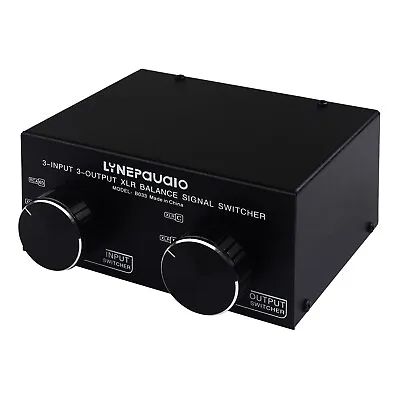 3 Input To 3 Output Fully Balanced XLR Signal Passive Stereo Selector D7Q5 • £59.46