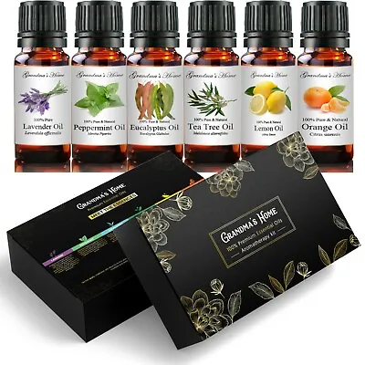 Essential Oils Gift Set 10 ML - Grandma's Home Essential Oils - Top 6 Pure Oils • $19.99