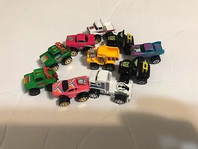 Vtg 10 Mini Monster Wheels Road Champs Micro Cars Trucks Machines Lot • $9.99