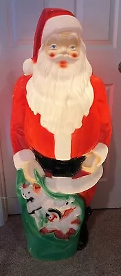 Vintage Empire Blow Mold Lighted Santa Clause 46  Tall Christmas Yard Decoration • $275