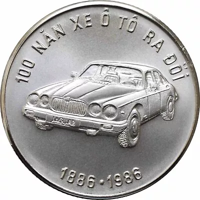 Vietnam 100 Dong 1986 BU  100th Anniversary - Automobile  Silver Coin • $199