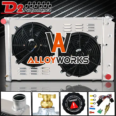 3 Row Aluminum Radiator Shroud Fan For 1973-1986 Chevy/GMC C/K C10 C20 C30 K30 • $220.98