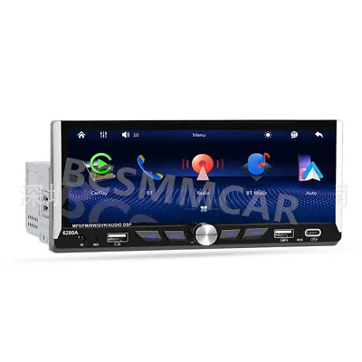 Stereo Car Radio Single Din 6.9in Touch Screen Carplay Android Auto GPS FM/RDS • $180.21