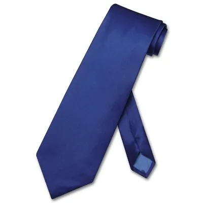 Biagio 100% SILK NeckTie EXTRA LONG Solid ROYAL BLUE Color Mens XL Neck Tie • $18.95