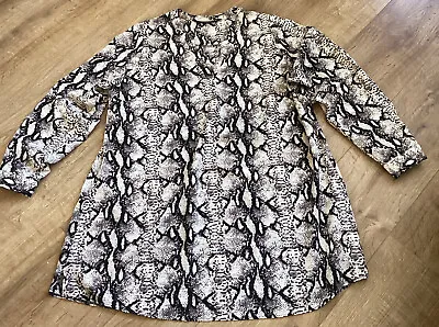 £13.99 • Buy Size 18 YOURS Long Relaxed Fit Snakeskin Patterned Tunic Blouse Worn Once