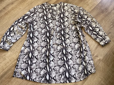 £13.99 • Buy Size 18 YOURS Long Relaxed Fit Snakeskin Patterned Tunic Blouse Worn Once