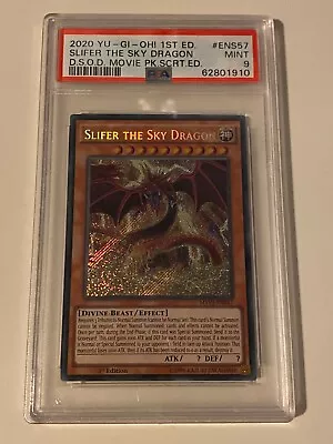 PSA 9 Slifer The Sky Dragon MVP1-ENS57 D.S.O.D Movie Pack Secret Edition YuGiOh • £29.99