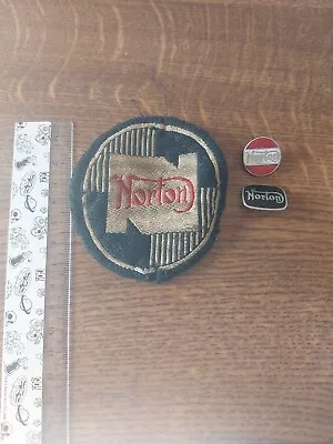 £0.99 • Buy Vintage Norton Motorcycle  And 2 X Badges 