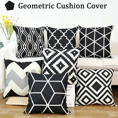 £4.99 • Buy Modern Sofa Throw Pillow Case Linen Cushion Cover Couch Bed Car Decor Geometric