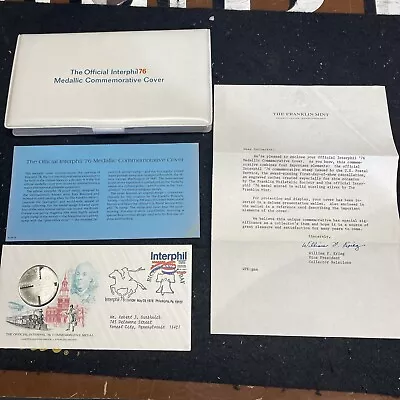 The Official Interphil '76 Medallic Commemorative Cover Sterling Silver With COA • $24.95