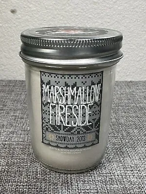 Bath & Body Works Single Wick Mason Jar Candle MARSHMALLOW Fireside 6oz • $15