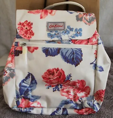 £65 • Buy Cath Kidston 'Porchester Rose' Handbag Backpack In Stone Oilcloth BNWT