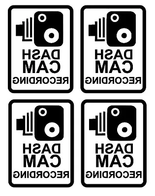 £5 • Buy 4 On Board CCTV / BLACK Camera Warning Sticker / Car Dashcam Decal / Taxi