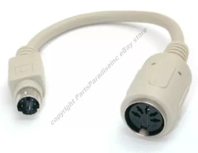 Lot10 6  Keyboard Adapter PS2 6pin Male To AT 5pin DIN Female Adaptor Cable/Cord • $14.99