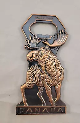 Canada Moose Metal Bottle Opener - Bronze Color - Double Sided - Made In China • $10