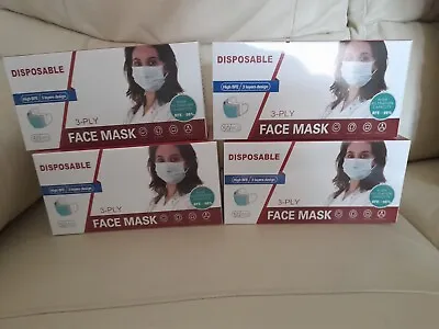 4 Packs Of Disposable 3-ply Face Mask • £9.99