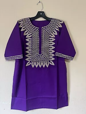 African Clothing For Men-Dashiki S-7X Purple • $31.99