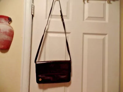 Diana Vicenza Italy Very Nice Vintage Dark Brown Leather Handbag • $23.24