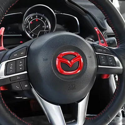 Red Car Steering Wheel Emblem Logo Badge Accessories For Mazda 3 6 CX-3 CX-5 CX9 • $9.99