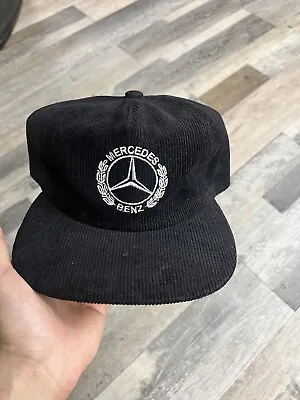 Deadstock Mercedez Benz Embroidered Corduroy Snapback Hat • $30.99