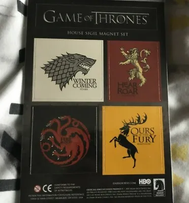 Game Of Thrones House Sigil Magnet Set New • £3.50