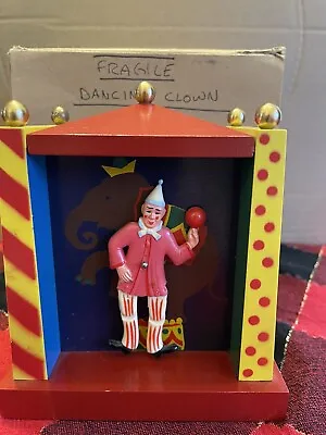 Vintage Reuge Swiss Movement Dancing Clown Music Box W/Original Box Minty • $60