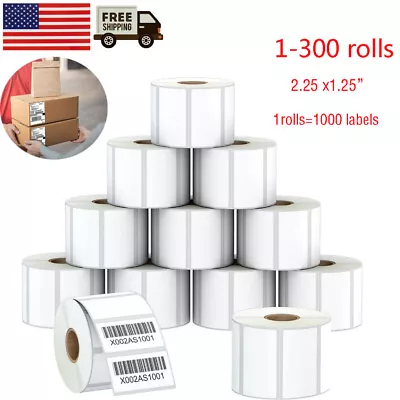 1000/Roll 2.25 X1.25 Direct Thermal Barcode Labels Zebra LP2824 TLP2824 LP2844  • $7.79