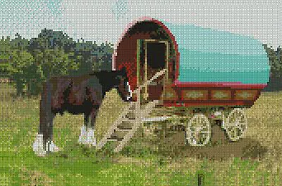 Gypsy Caravan Complete Counted Cross Stitch Kit 15.5  X 10  11 Count • £17.87