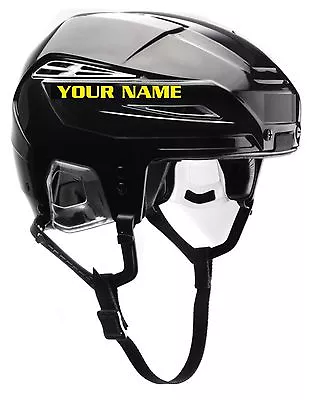 2 Custom Text Ice Hockey Helmet Sticker Decal • $4.24