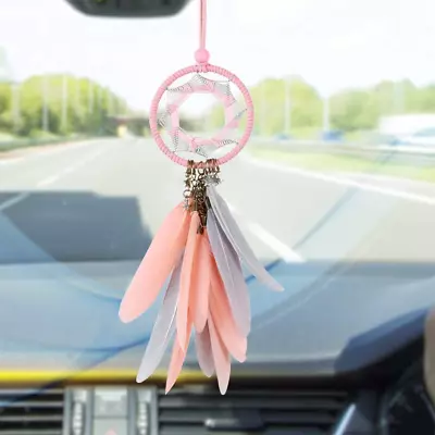 Dremisland Dream Catcher Handmade Pink Feather Wall Hanging Car Rearview Mirror  • £7.99