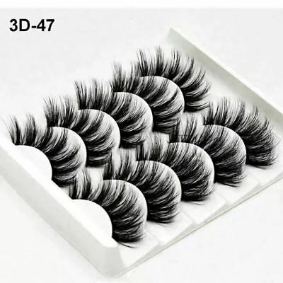 10 Pairs 3D Mink False Eyelashes Wispy Cross Long Thick Soft Fake Eye Lashes UK • £2.99