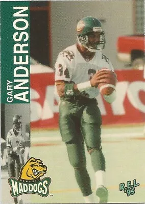 1995 Rel Cfl Gary Anderson Memphis Mad Dogs #34 (arkansas) • $2.91