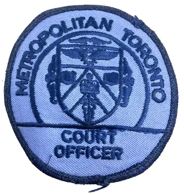 Canadian Metropolitan Toronto Court Officer Blue Edge Police Patch • $5