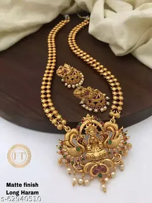 Indian Bollywood Style Gold Plated Choker Necklace Earrings Temple Jewelry Set • $36.16