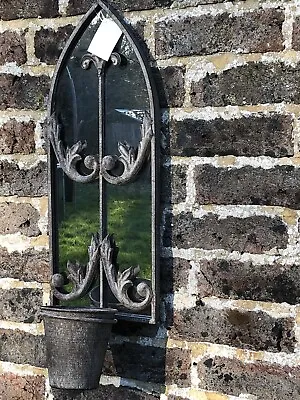 £16 • Buy Single Pot Gothic Style Wall Mirror Planter 53cm Tall