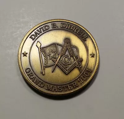 Masonic Coin Token Texas Grand Master David B. Dibrell 2001 1.55  • $12.99