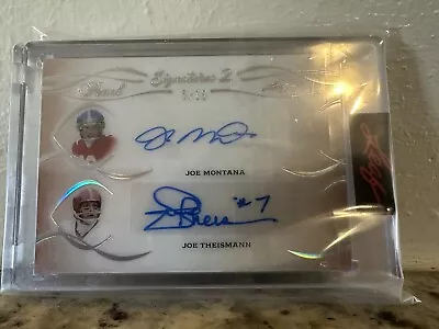 Leaf Pearl Joe Montana Joe Theismann Signatures 2 Dual Autograph 5/10  • $35