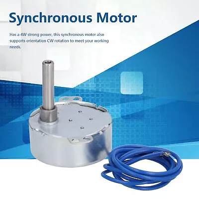 2Pcs Synchronous Motor Synchron 5‑6RPM Low Speed 4W CW Rotatio Set Accessory • $15.87