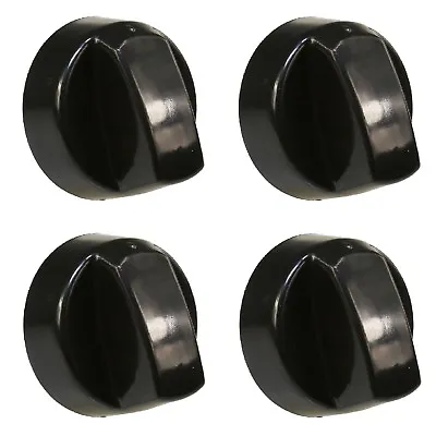4 X Black Oven Cooker Hob Flame Burner Hotplate Control Switch Knobs For Candy • £5.79