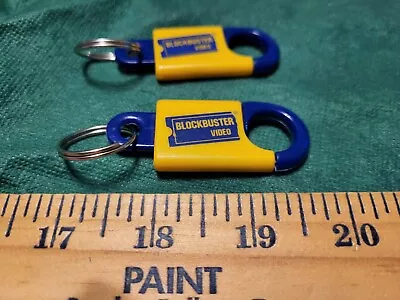 Lot Of 2 Vintage Blockbuster Video Plastic Key Ring Key Chain New! Free Shipping • $10.99