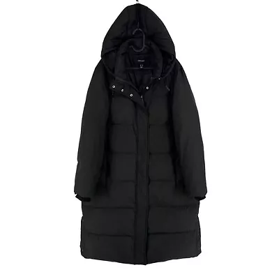 VERO MODA Womens Black Long Puffer Down Hooded Jacket Coat Size XL • $41.91