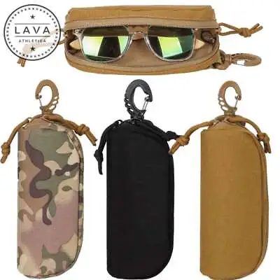 Tactical Molle Eyeglass Case Glasses Pouch Sunglasses Bag With Carabiner Hook US • $7.89